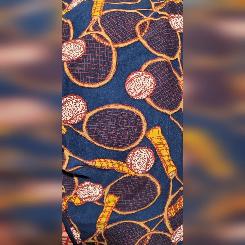 LulaRoe leggings T/C tennis themed super soft (Never worn or tried on)